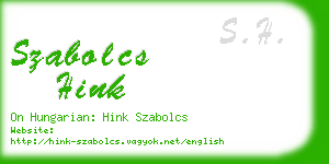 szabolcs hink business card